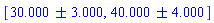 [INTERVAL(27 .. 33), INTERVAL(36 .. 44)]