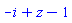 -i+z-1