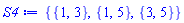 {{1, 3}, {1, 5}, {3, 5}}