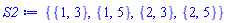 {{1, 3}, {1, 5}, {2, 3}, {2, 5}}