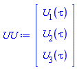 Vector(3, {(1) = U[1](tau), (2) = U[2](tau), (3) = U[3](tau)})