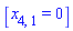 [x[4, 1] = 0]