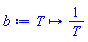 proc (T) options operator, arrow; 1/T end proc