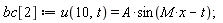 bc[2] := u(10, t) = A*sin(M*x-t)