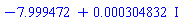 -7.999472+0.304832e-3*I
