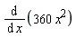 diff(360*x^2, x)