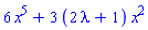 6*x^5+3*(2*lambda+1)*x^2