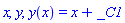 x, y, y(x) = x+_C1