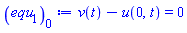 v(t)-u(0, t) = 0