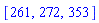[261, 272, 353]
