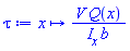 proc (x) options operator, arrow, function_assign; V*Q(x)/(I__x*b) end proc