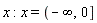 x; x = RealRange(Open(-infinity), 0)
