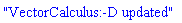 "VectorCalculus:-D updated"