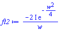 -(2*I)*exp(-(1/4)*w^2)/w