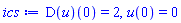 (D(u))(0) = 2, u(0) = 0