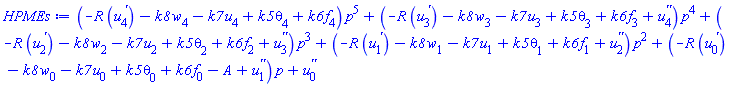 (-R*(diff(u[4](x), x))-k8*w[4](x)-k7*u[4](x)+k5*theta[4](x)+k6*f[4](x))*p^5+(-R*(diff(u[3](x), x))-k8*w[3](x)-k7*u[3](x)+k5*theta[3](x)+k6*f[3](x)+diff(diff(u[4](x), x), x))*p^4+(-R*(diff(u[2](x), x))-k8*w[2](x)-k7*u[2](x)+k5*theta[2](x)+k6*f[2](x)+diff(diff(u[3](x), x), x))*p^3+(-R*(diff(u[1](x), x))-k8*w[1](x)-k7*u[1](x)+k5*theta[1](x)+k6*f[1](x)+diff(diff(u[2](x), x), x))*p^2+(-R*(diff(u[0](x), x))-k8*w[0](x)-k7*u[0](x)+k5*theta[0](x)+k6*f[0](x)-A+diff(diff(u[1](x), x), x))*p+diff(diff(u[0](x), x), x)