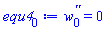 diff(diff(w[0](x), x), x) = 0