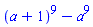 (a+1)^9-a^9