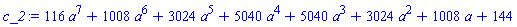 116*a^7+1008*a^6+3024*a^5+5040*a^4+5040*a^3+3024*a^2+1008*a+144