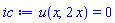 u(x, 2*x) = 0