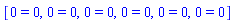 [0 = 0, 0 = 0, 0 = 0, 0 = 0, 0 = 0, 0 = 0]