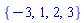{-3, 1, 2, 3}