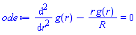 diff(diff(g(r), r), r)-r*g(r)/R = 0