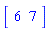 Vector[row](2, {(1) = 6, (2) = 7})