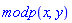modp(x, y)