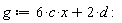 g := 6*c*x+2*d: