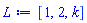 [1, 2, k]