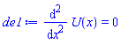 diff(diff(U(x), x), x) = 0