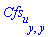 Cfs[u[y, y]]