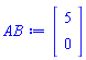 Vector(2, {(1) = 5, (2) = 0})