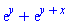 exp(y)+exp(y+x)