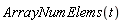 ArrayNumElems(t)