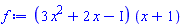 (3*x^2+2*x-I)*(x+1)