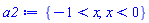 {-1 < x, x < 0}