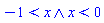 And(-1 < x, x < 0)