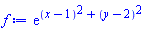 exp((x-1)^2+(y-2)^2)