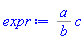 `%/`(a, b)*c