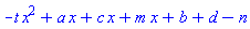 -t*x^2+a*x+c*x+m*x+b+d-n