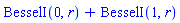 BesselI(0, r)+BesselI(1, r)