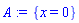{x = 0}