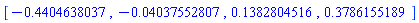 [-.4404638037, -0.4037552807e-1, .1382804516, .3786155189]