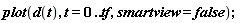 plot(d(t), t = 0 .. tf, smartview = false)