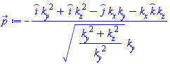 -(_i*k__y^2+_i*k__z^2-_j*k__x*k__y-_k*k__x*k__z)/(((k__y^2+k__z^2)/k__y^2)^(1/2)*k__y)