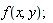 f(x, y)