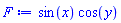sin(x)*cos(y)