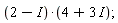 (2-I)*(4+3*I)